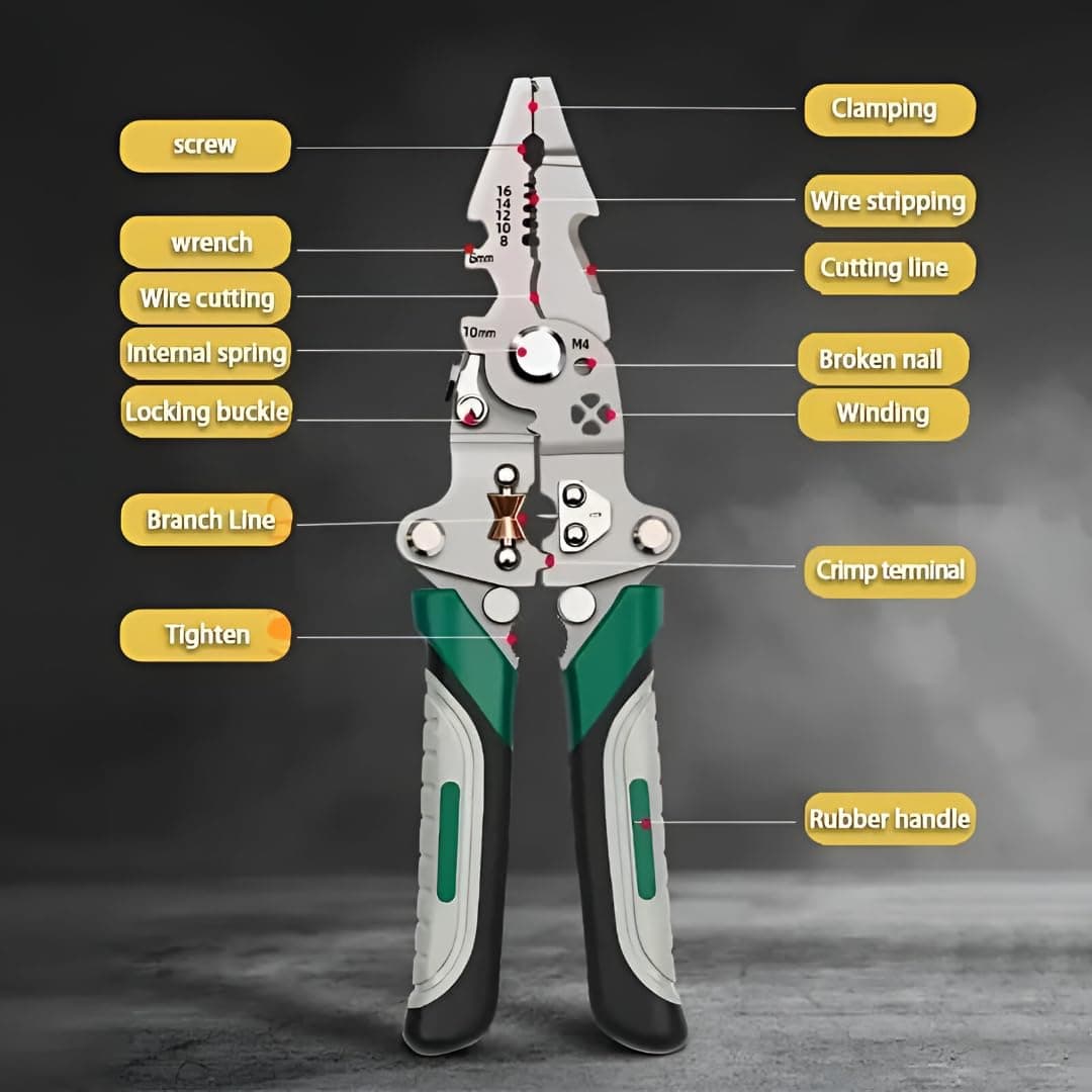 Wire Stripper Plier with Folding Design 2