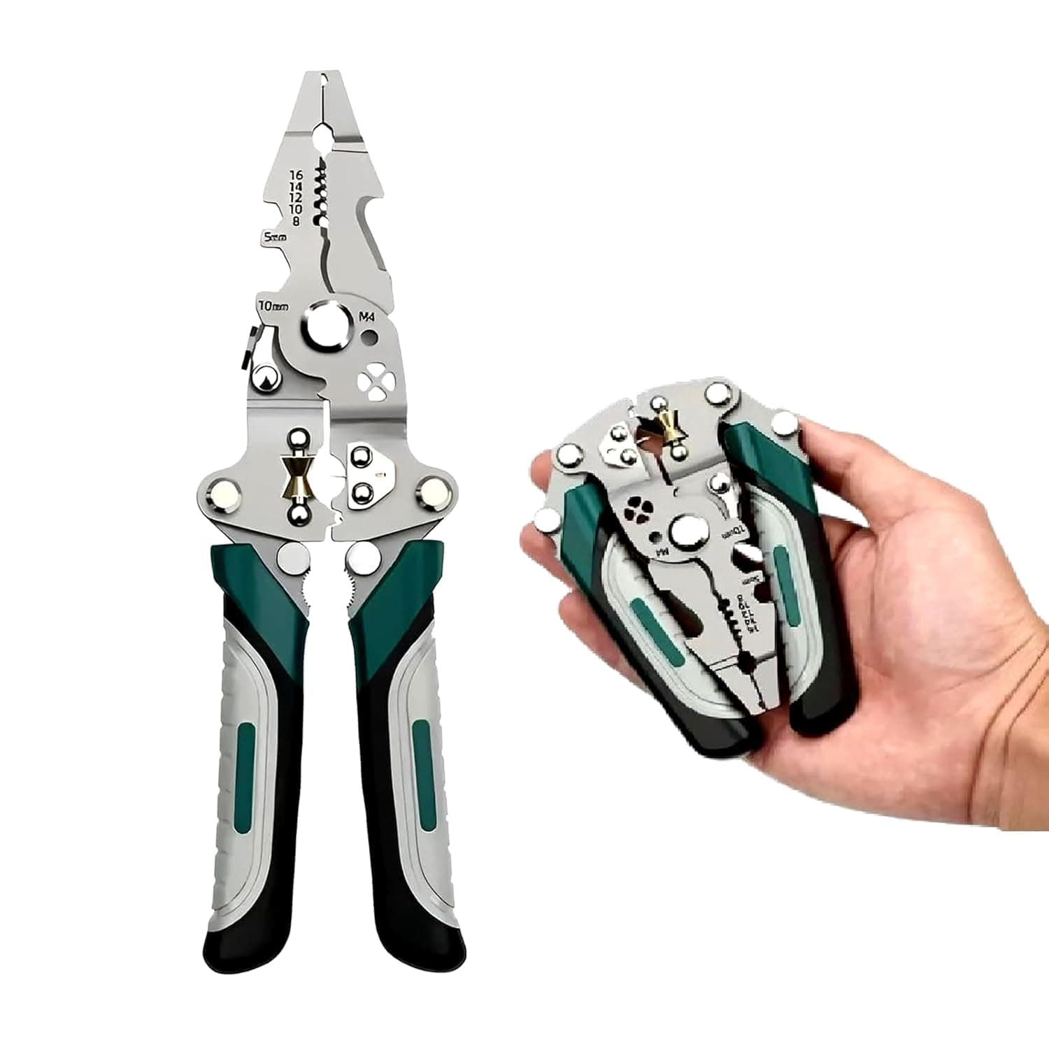 Wire Stripper Plier with Folding Design