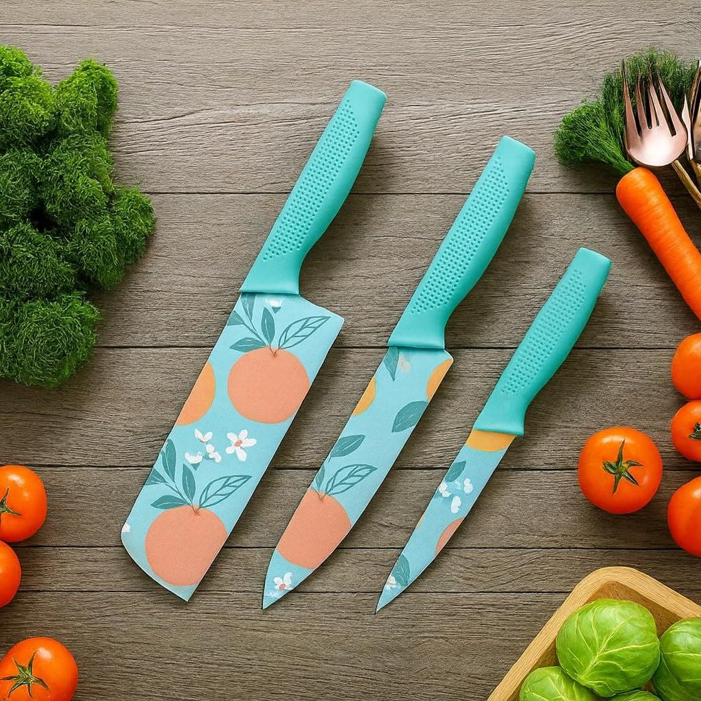 Printed Paring, Chef, Butcher Meat Knife set of 3