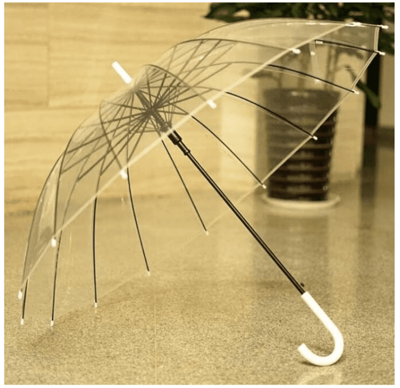 Transparent Umbrella Wedding Style Auto Open Stick ,Large Canopy Umbrella Transparent Umbrella Wedding Style Auto Open Stick ,Large Canopy Umbrella Umbrella (Transparent