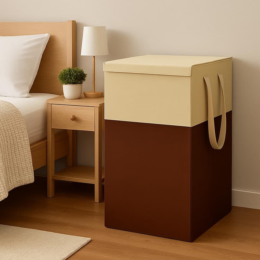 68 L BIEGE LAUNDRY BASKET