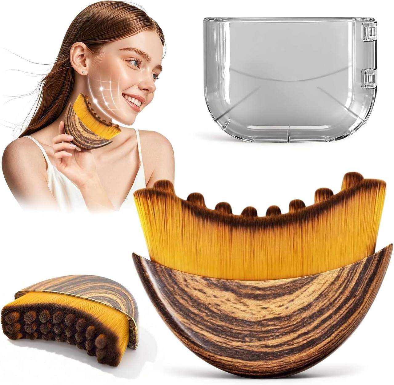 Lymphatic Contour Face Brush for Sculpting & Drainage