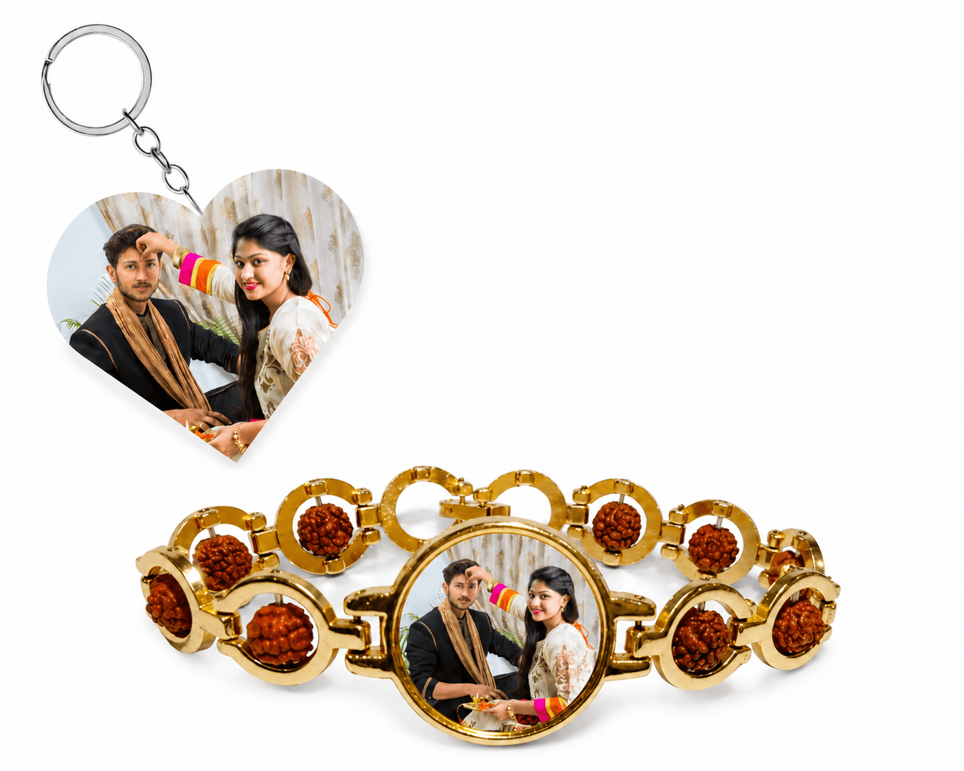 Photo rakhi with keychain