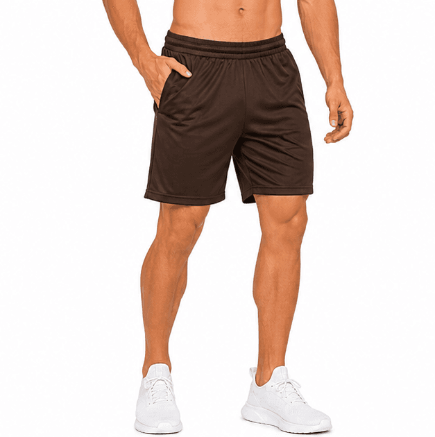 Lycra Blend Casual Shorts for Men | Half Pant for Running-Brown