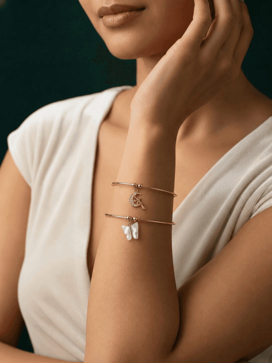 MOON AND BUTERFLY CHAIN
