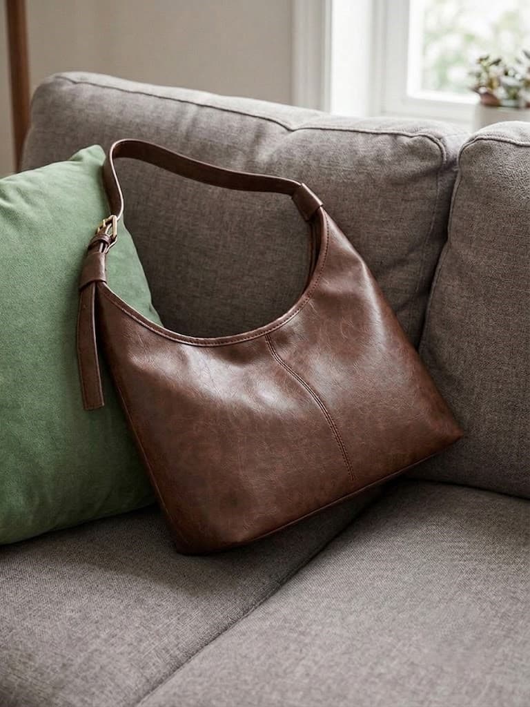 Stylish Brown Hobo Shoulder Bag for Women
