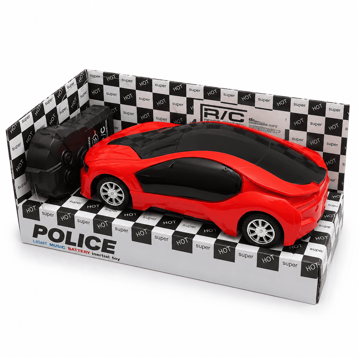 Remote Control Police Sports Car Toy with Stylish Design & Remote